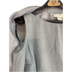 Worthington Women's 2 Piece Dress Suit Size 8 Blue Gray Career Work Jacket Set N